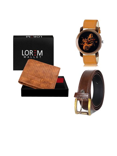 belt, wallet & watch gift combo - 19450809 - Very Small Image - 1