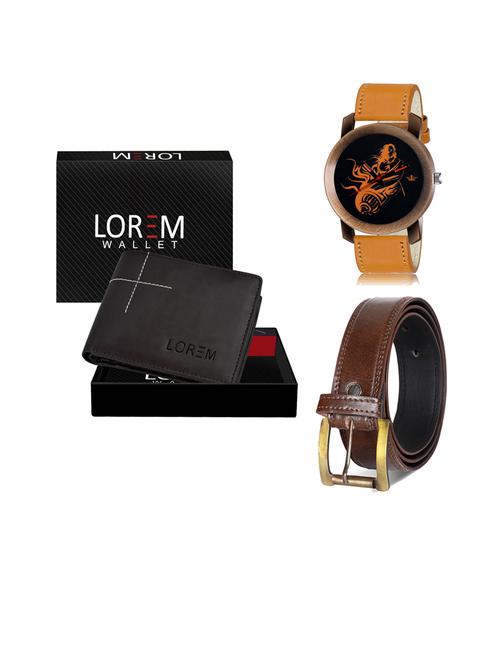 belt, wallet & watch gift combo - 19450821 - Very Small Image - 1