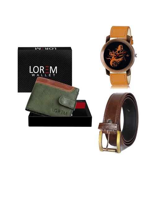 belt, wallet & watch gift combo - 19450826 - Very Small Image - 1
