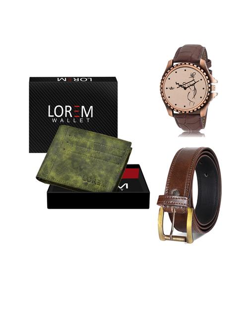 belt, wallet & watch gift combo - 19450842 - Very Small Image - 1
