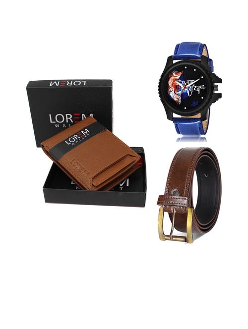 belt, wallet & watch gift combo - 19450874 - Very Small Image - 1