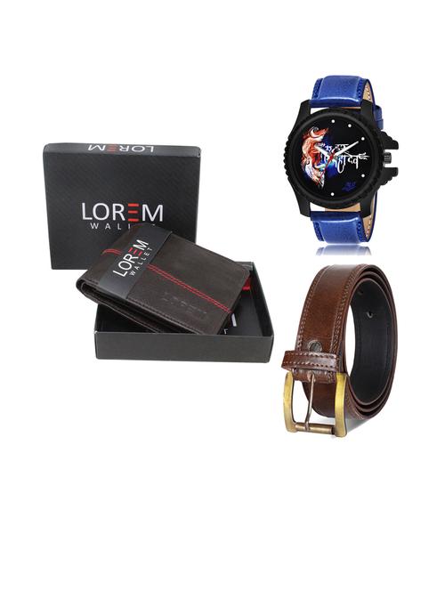 belt, wallet & watch gift combo - 19450877 - Very Small Image - 1