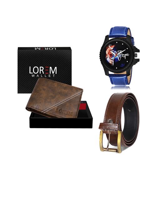 belt, wallet & watch gift combo - 19450902 - Very Small Image - 1