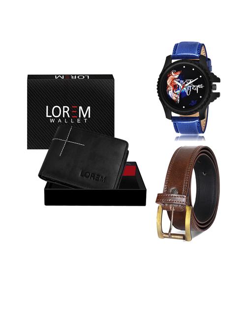 belt, wallet & watch gift combo - 19450910 - Very Small Image - 1