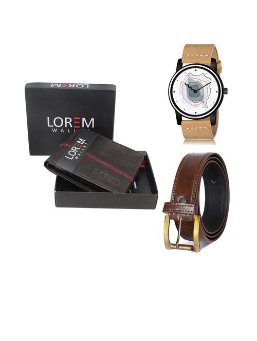 belt, wallet & watch gift combo - 19450967 - Very Small Image - 1