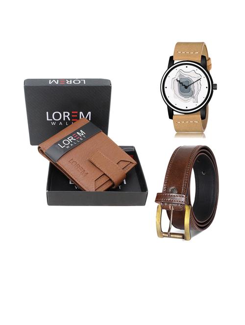 belt, wallet & watch gift combo - 19450970 - Very Small Image - 1