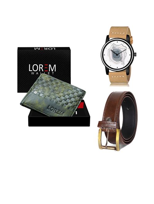 belt, wallet & watch gift combo - 19450998 - Very Small Image - 1