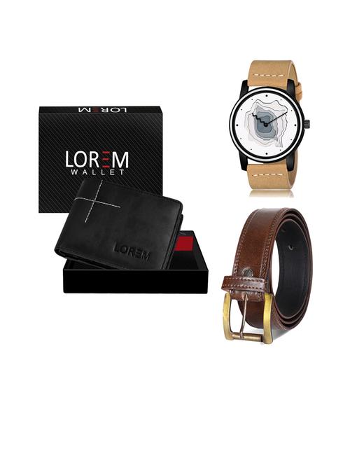 belt, wallet & watch gift combo - 19451000 - Very Small Image - 1