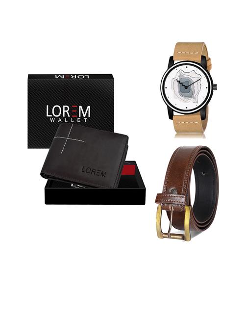 belt, wallet & watch gift combo - 19451001 - Very Small Image - 1