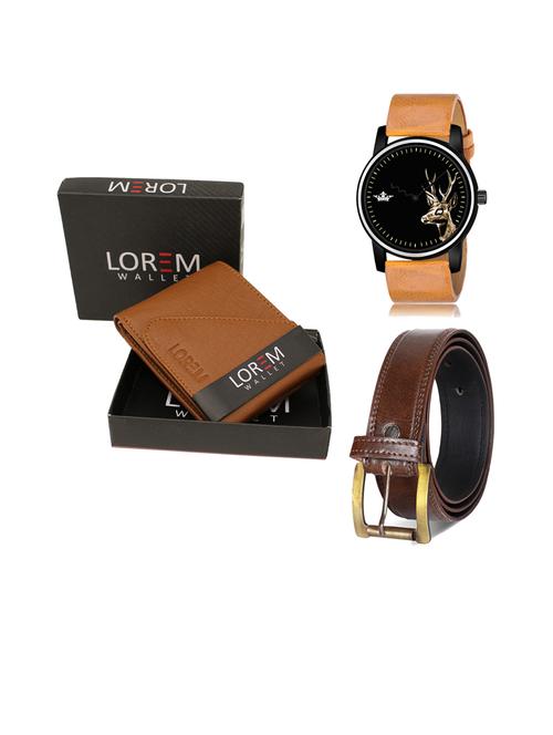 belt, wallet & watch gift combo - 19451007 - Very Small Image - 1