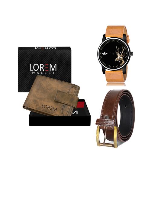 belt, wallet & watch gift combo - 19451028 - Very Small Image - 1