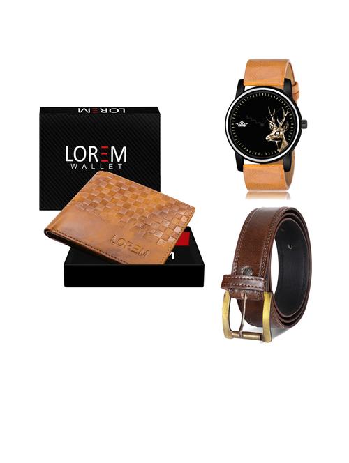 belt, wallet & watch gift combo - 19451042 - Very Small Image - 1