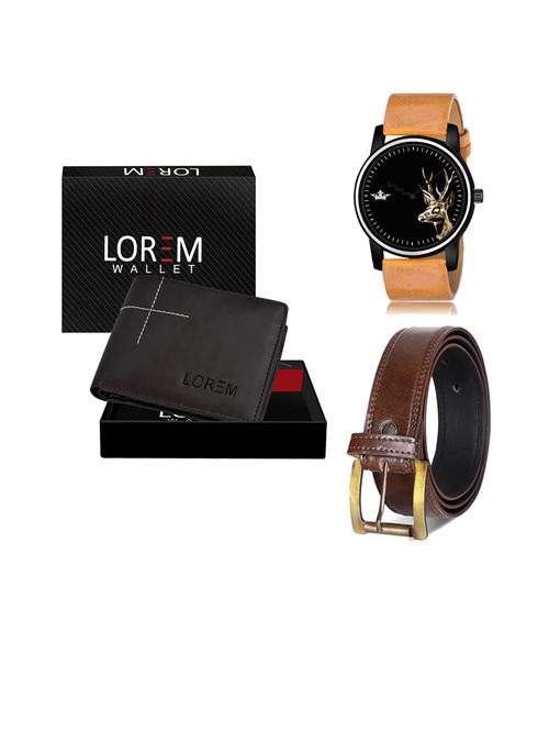 belt, wallet & watch gift combo - 19451046 - Very Small Image - 1
