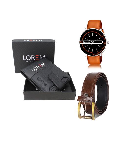 belt, wallet & watch gift combo - 19451103 - Very Small Image - 1