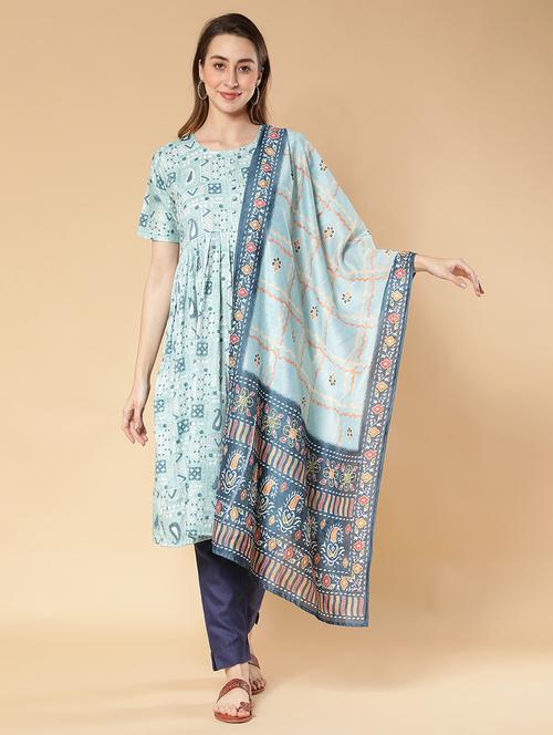 printed kurta pant set - 19452053 - Very Small Image - 1