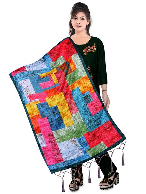 fringes detailed printed dupatta - 19452638 - Very Small Image - 1