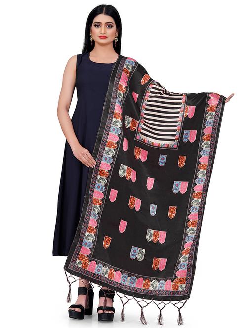 fringes detailed printed dupatta - 19452656 - Very Small Image - 1