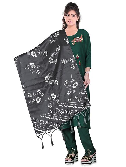 fringes detailed printed dupatta - 19452672 - Very Small Image - 1