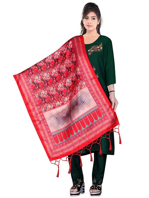 fringes detailed printed dupatta - 19452680 - Very Small Image - 1