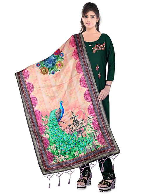 fringes detailed printed dupatta - 19452697 - Very Small Image - 1