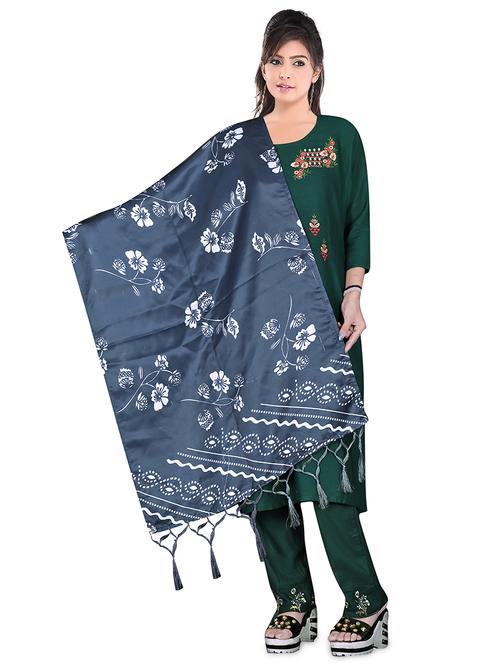 fringes detailed printed dupatta - 19452706 - Very Small Image - 1