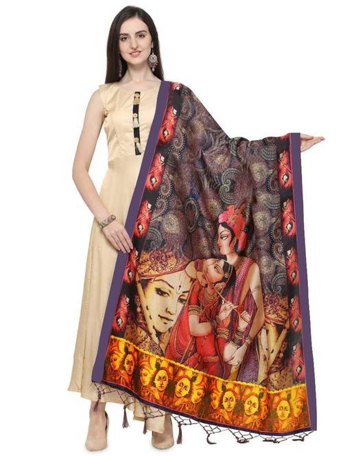 fringes detailed printed dupatta - 19452729 - Very Small Image - 1
