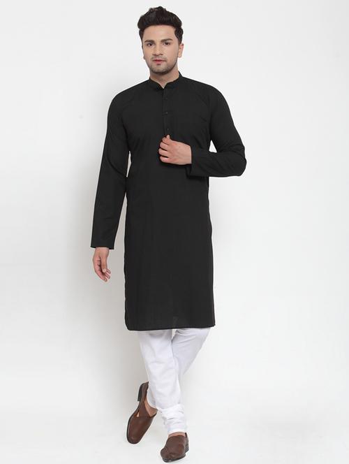 solid cotton kurta pyjama set - 19453339 - Very Small Image - 1