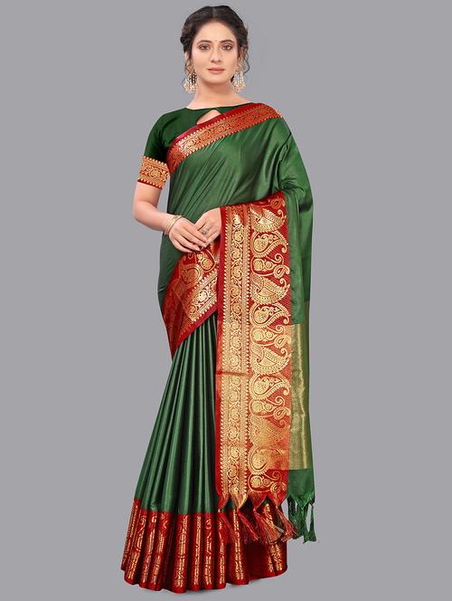self design banarasi saree - 19453897 - Very Small Image - 1