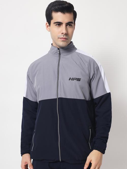 color blocked long sleeve jacket - 19454173 - Very Small Image - 1