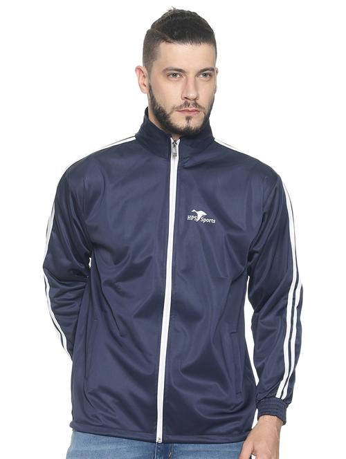 blue solid long sleeve jacket - 19454208 - Very Small Image - 1