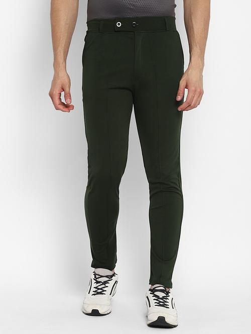 mid rise solid ankle length track pant - 19454345 - Very Small Image - 1