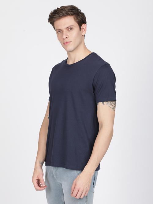 mwn navy blue cotton t-shirt - 19454941 - Very Small Image - 1