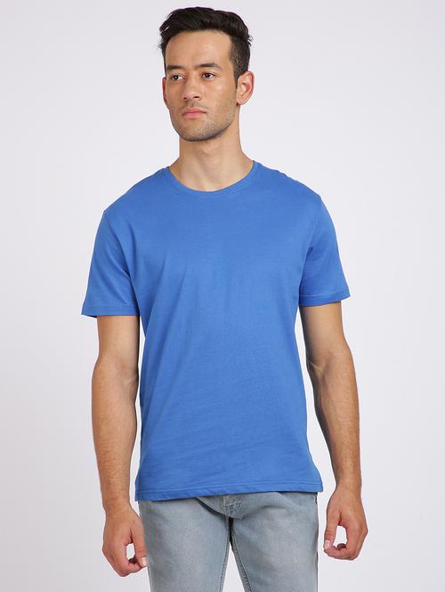 men blue cotton t-shirt - 19454942 - Very Small Image - 1