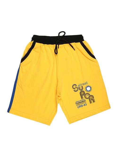 yellow cotton typographic shorts - 19455187 - Very Small Image - 1
