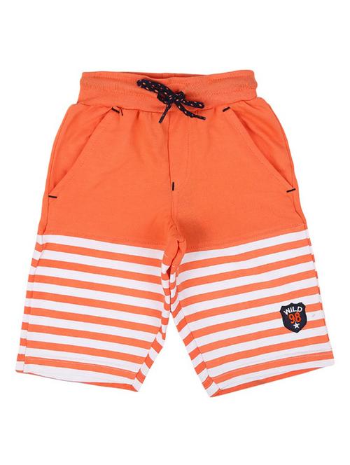 orange striped cotton shorts - 19455262 - Very Small Image - 1