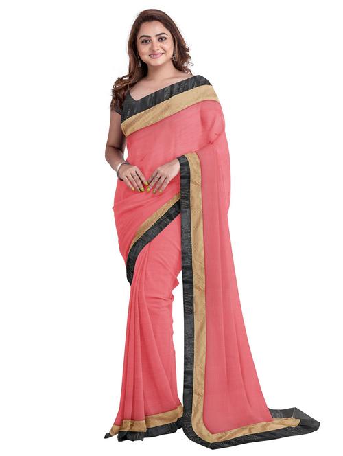 women's self design pink colored saree - 19459627 - Very Small Image - 1