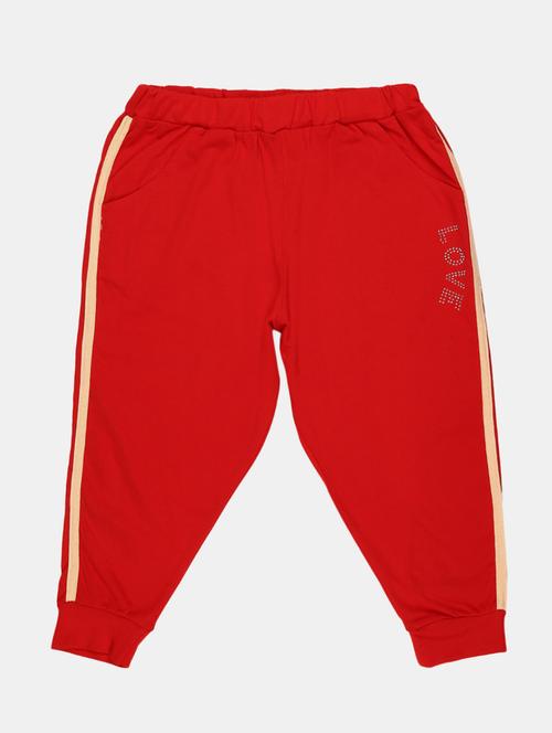 red solid cotton three-fourth - 19460606 - Very Small Image - 1