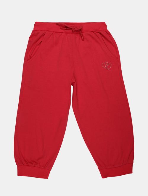 red solid cotton three-fourth - 19460608 - Very Small Image - 1