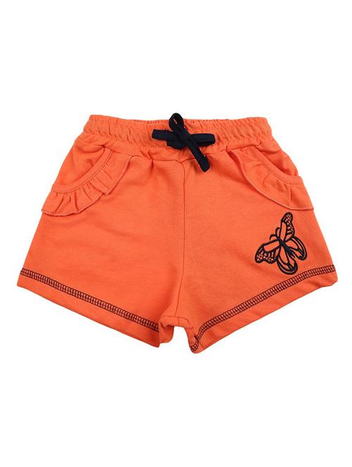 orange printed cotton shorts - 19460621 - Very Small Image - 1