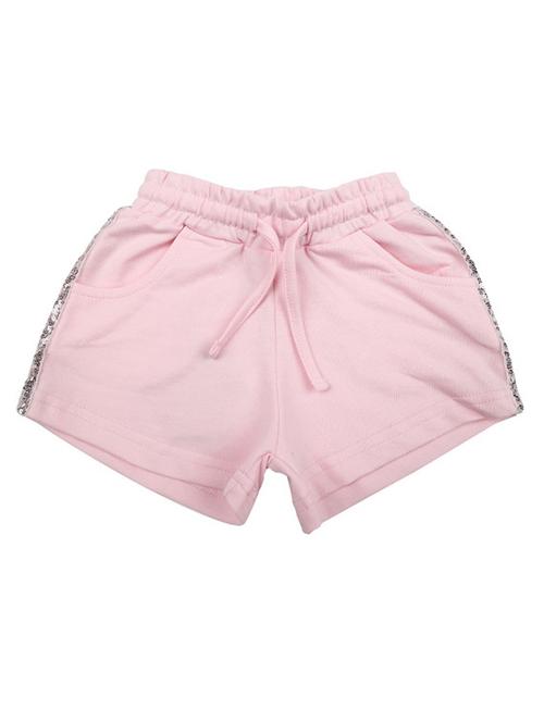 pink solid cotton shorts - 19460623 - Very Small Image - 1