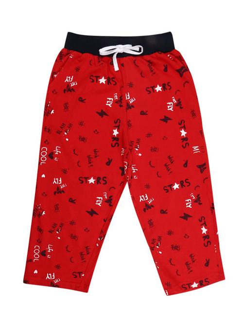 red printed cotton three-fourth - 19460633 - Very Small Image - 1