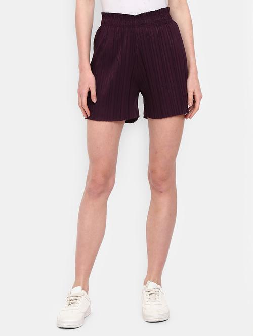 mid rise solid shorts - 19463437 - Very Small Image - 1