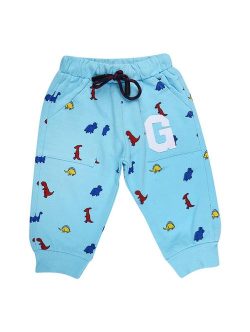 light blue printed cotton jogger - 19470433 - Very Small Image - 1