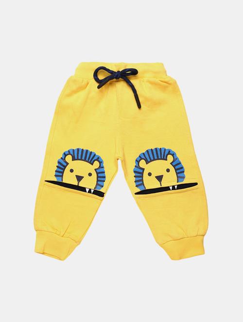 yellow printed cotton jogger - 19470439 - Very Small Image - 1