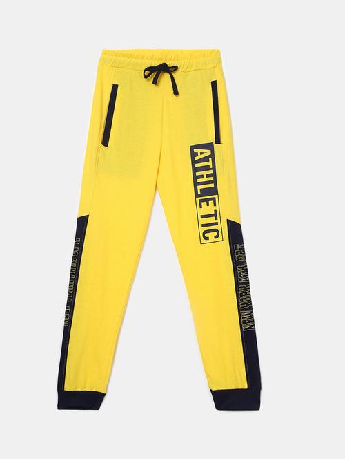 yellow printed cotton jogger - 19470485 - Very Small Image - 1