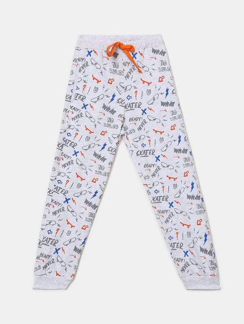 grey printed cotton jogger - 19470511 - Very Small Image - 1
