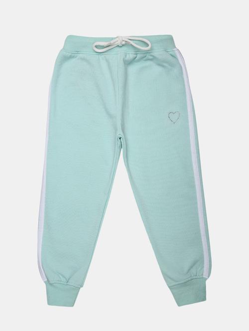 sea green solid cotton jogger - 19470641 - Very Small Image - 1