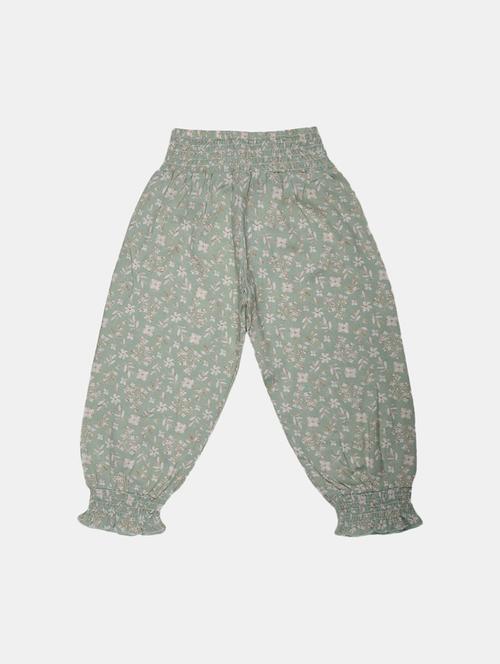 green printed viscose jogger - 19470650 - Very Small Image - 1