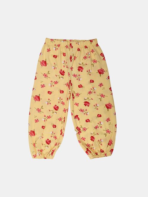 yellow printed cotton jogger - 19470655 - Very Small Image - 1