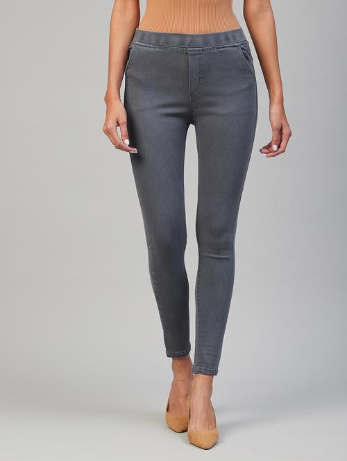 women washed high rise jeggings - 19471063 - Very Small Image - 1
